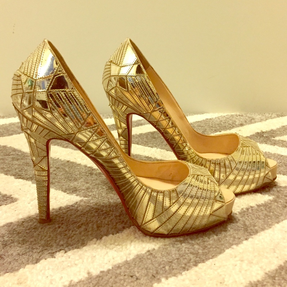 Christian Louboutin VeryGalaxy 100 Miroire Platine